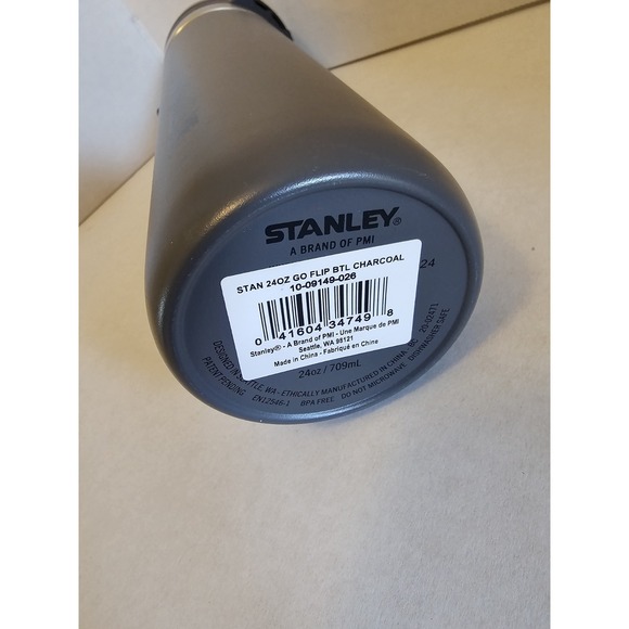 Stanley 24oz Go Flip Bottle Charcoal Insulated Stainless Steel BPA Free - Picture 4 of 7